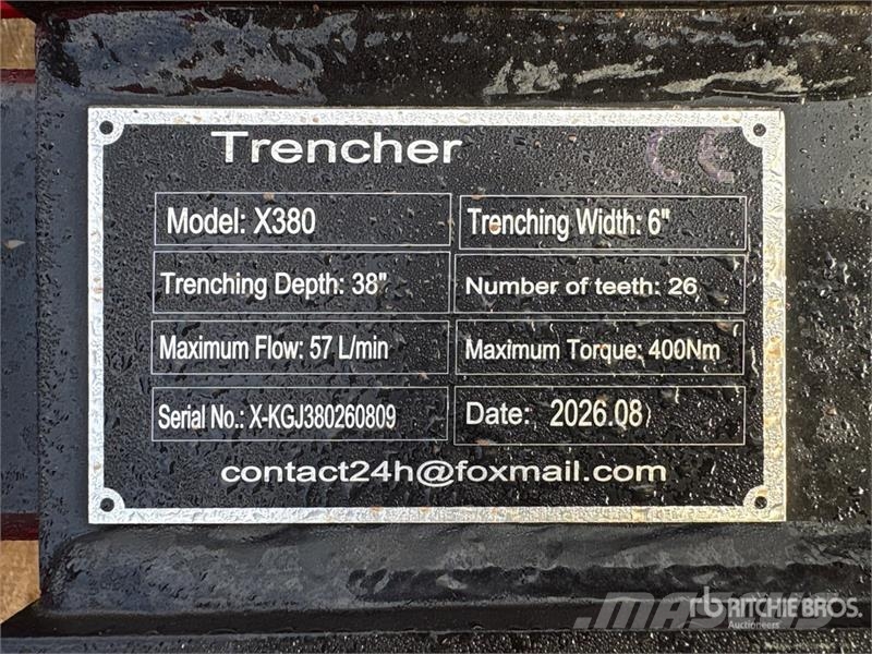  GIYI X380 39 in Skid Steer Trencher (Unused) Trenchers