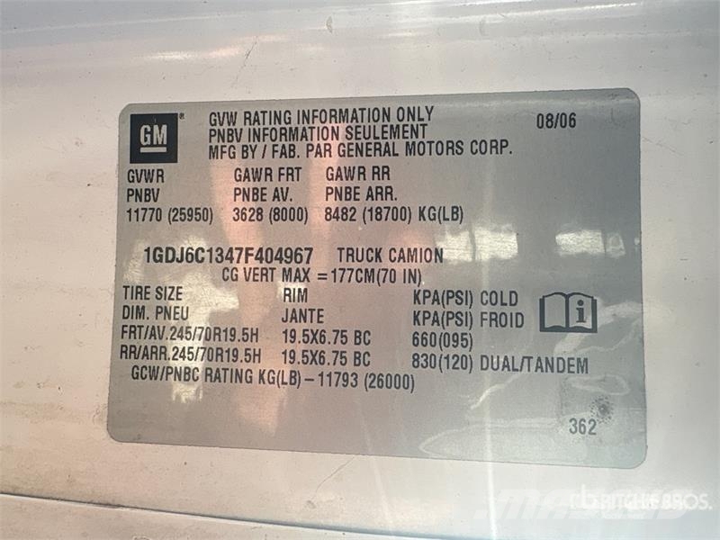 GMC C6500 4x2 Versatile Hauler Truck Cavalos mecânicos