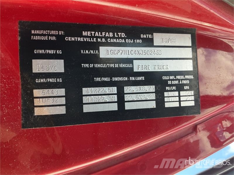 GMC C7H042 4x2 Cab and Chassis Cabine en interieur