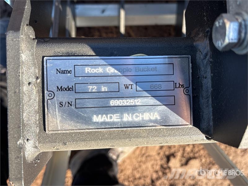 Greatbear 72 in Skeleton Skid Steer Grapple Bucket Pinze