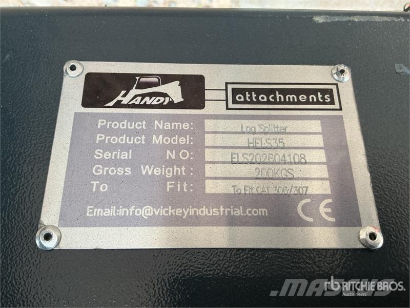 Handy HELS35 35 in Excavator Log Splitter - Fits Cat 306 Other components
