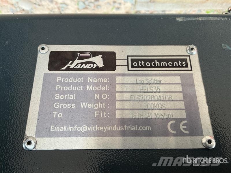 Handy HELS35 35 in Excavator Log Splitter - Fits Cat 306 Other components