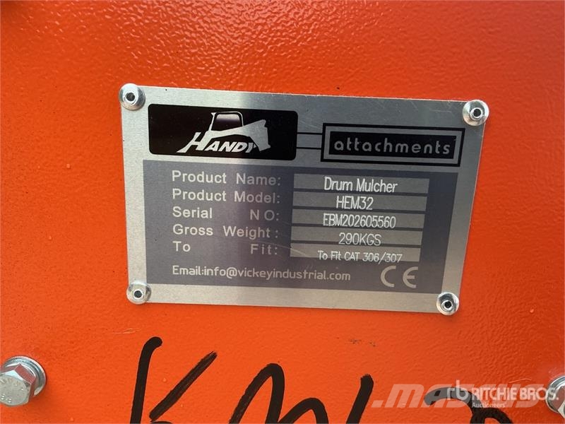 Handy HEM32 35 in Excavator Mulcher - Fits Cat 306/307 ( Kiti naudoti statybos komponentai
