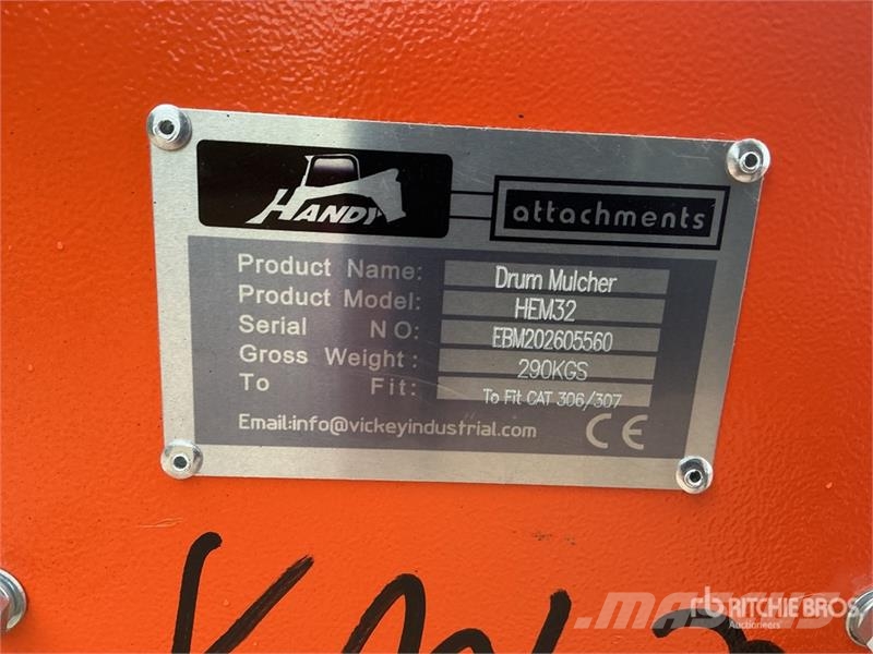 Handy HEM32 35 in Excavator Mulcher - Fits Cat 306/307 ( Kiti naudoti statybos komponentai