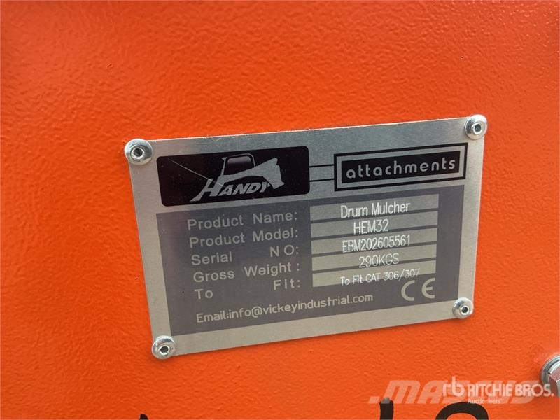 Handy HEM32 35 in Excavator Mulcher - Fits Cat 306/307 ( Other components