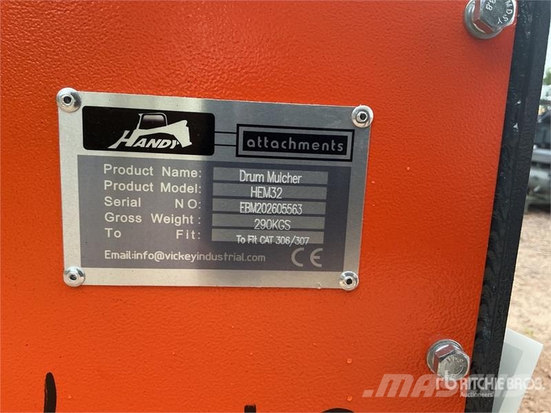 Handy HEM32 35 in Excavator Mulcher - Fits Cat 306/307 ( Kiti naudoti statybos komponentai