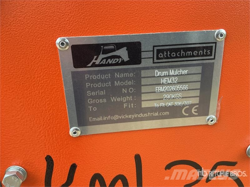 Handy HEM32 35 in Excavator Mulcher - Fits Cat 306/307 ( Other components