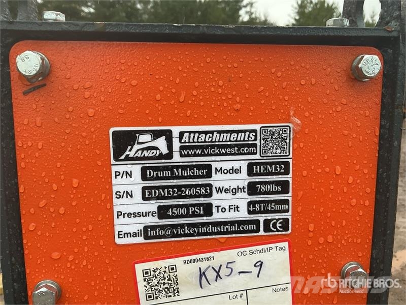 Handy HEM32 36 in Excavator Mulcher - Fits 4 - 8 ton (Un Other components