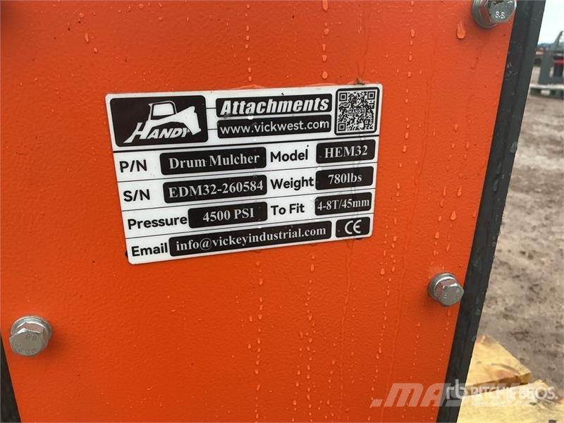Handy HEM32 36 in Excavator Mulcher - Fits 4 - 8 ton (Un Other components