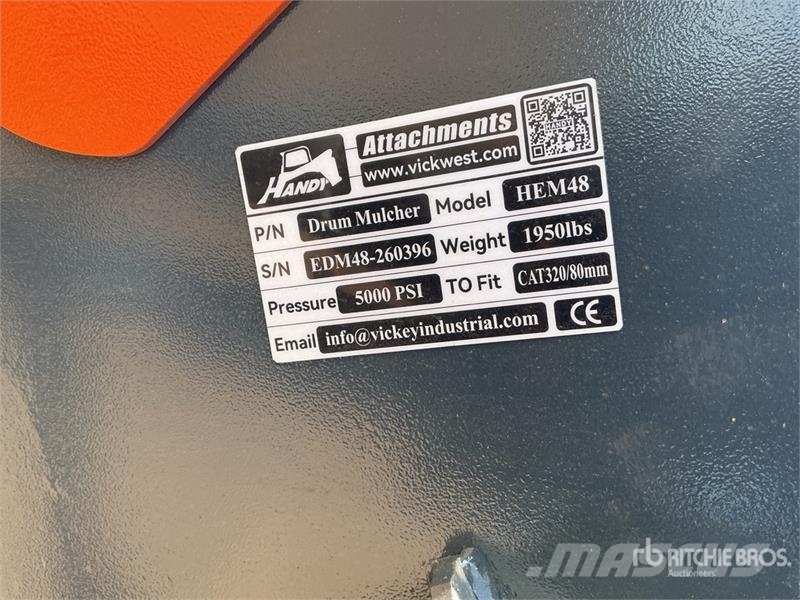 Handy HEM48 48 in Excavator Mulcher - Fits Cat 320 (Unus Outros componentes
