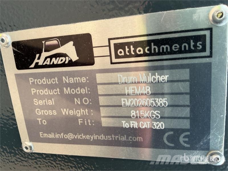 Handy HEM48 48 in Excavator Mulcher - Fits Cat 320 (Unus Other components