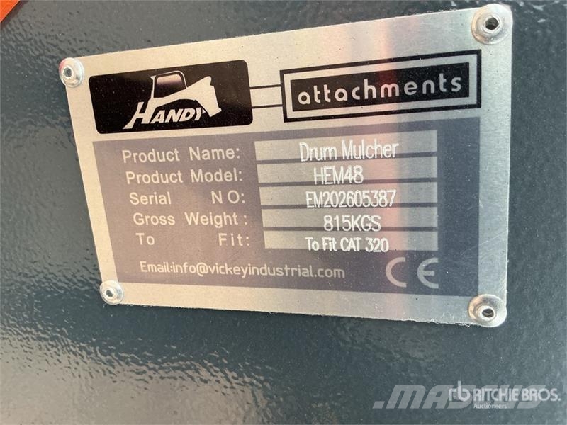 Handy HEM48 48 in Excavator Mulcher - Fits Cat 320 (Unus Other components