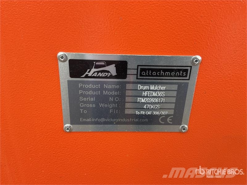 Handy HFEDM36S 36 in Excavator Mulcher - Fits 7 - 12 ton Andere Zubehörteile