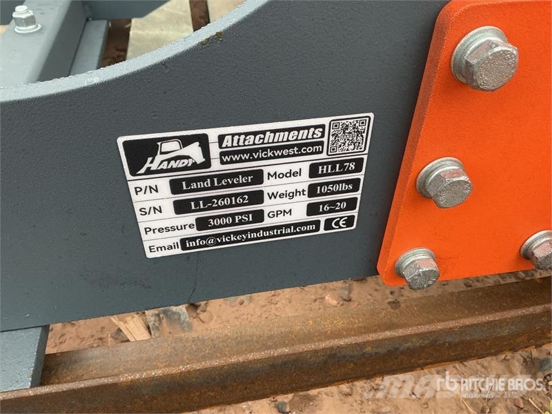 Handy HLL78 78 in Skid Steer Landplane (Unused) Tas toplama makinasi