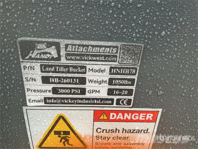 Handy HNHB78 78 in Power Rake Skid Steer Bucket (Unused) Buckets