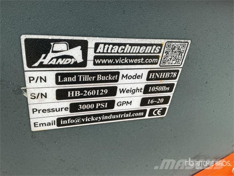 Handy HNHB78 78 in Power Rake Skid Steer Bucket (Unused) Łyżki do ładowarek