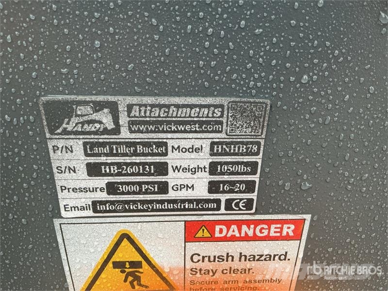 Handy HNHB78 78 in Power Rake Skid Steer Bucket (Unused) Buckets