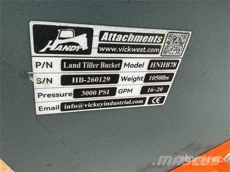 Handy HNHB78 78 in Power Rake Skid Steer Bucket (Unused) Łyżki do ładowarek