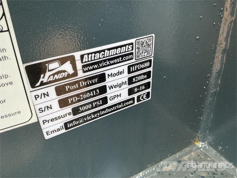 Handy HPD680 Skid Steer Post Driver (Unused) Equipos de vallado