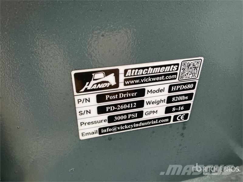 Handy HPD680 Skid Steer Post Driver (Unused) Equipos de vallado
