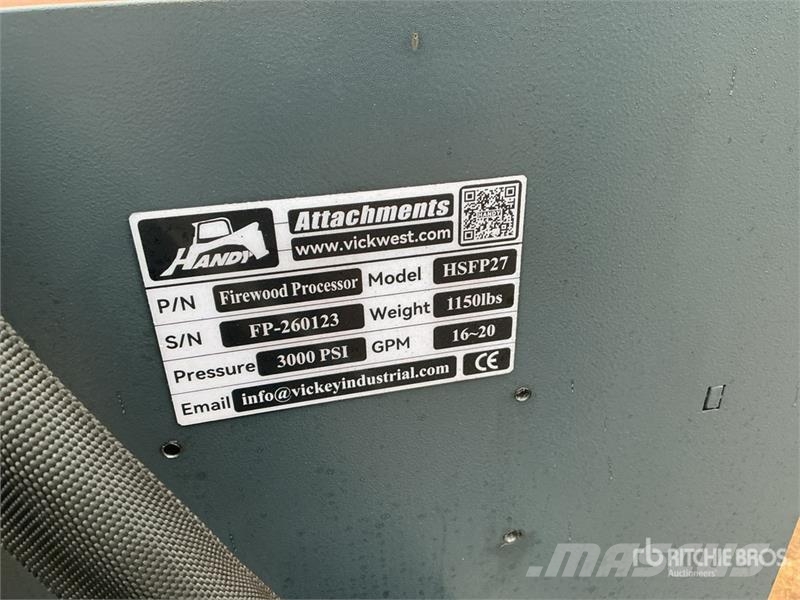 Handy HSFP27 27 in Skid Steer Firewood Processor (Unused Otros componentes