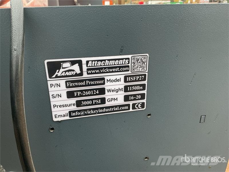 Handy HSFP27 27 in Skid Steer Firewood Processor (Unused Other components