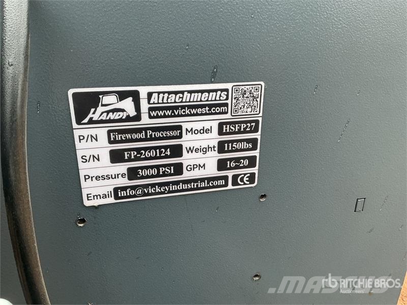 Handy HSFP27 27 in Skid Steer Firewood Processor (Unused Other components