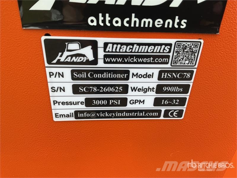 Handy HSNC78 78 in Skid Steer Power Rake (Unused) Ancinhos e espalhadores de feno