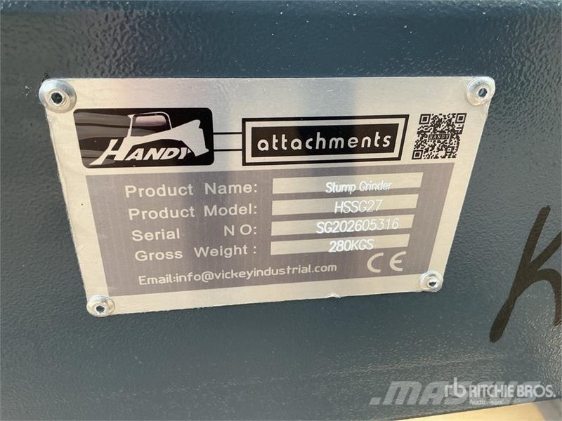 Handy HSSG27 28 in Skid Steer Stump Grinder (Unused) Såbäddsharvar och rototillers