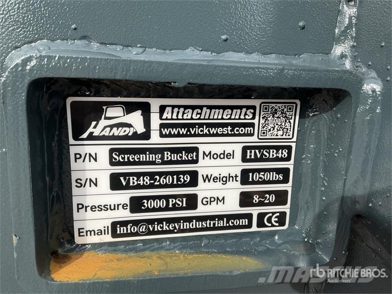 Handy HVSB48 50 in Skid Steer Screening Bucket (Unused) Siebschaufeln
