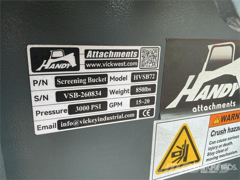 Handy HVSB72 72 in Skid Steer Screening Bucket (Unused) Пресяващи кофи