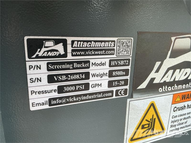 Handy HVSB72 72 in Skid Steer Screening Bucket (Unused) Пресяващи кофи