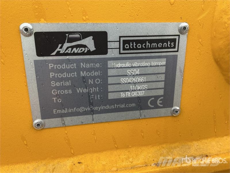Handy SS04 Excavator Plate Compactor Attachment - Fits 4 دكاكات أفقية