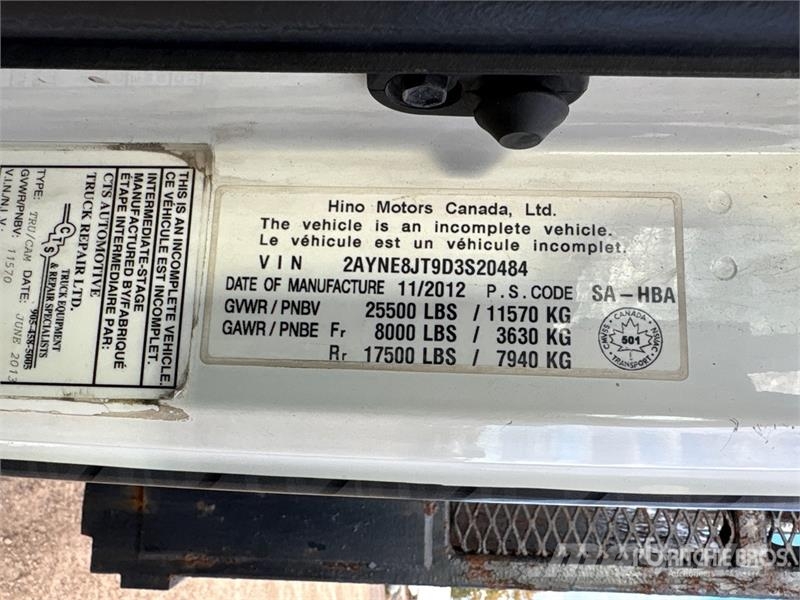 Hino 268 4x2 Roll-Off Truck Скиповые погрузчики
