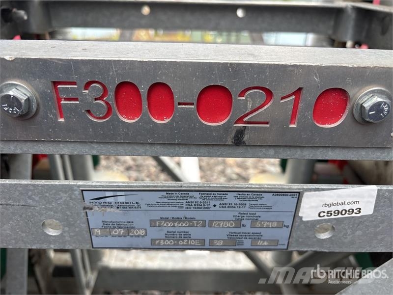  Hydro-Mobile F300-600 T2 Tower Sections and Electr Scaffolding equipment