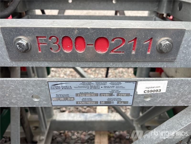  Hydro-Mobile F300-600 T2 Tower Sections and Electr Andamios
