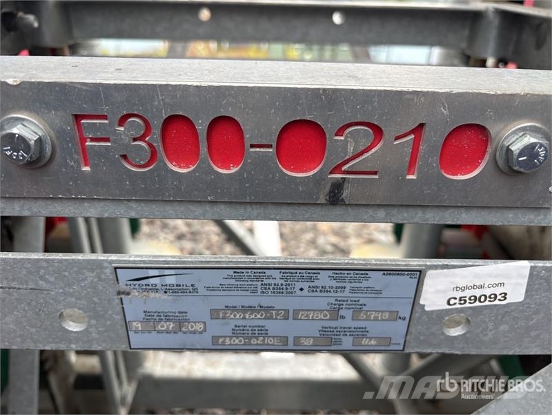  Hydro-Mobile F300-600 T2 Tower Sections and Electr Andamios