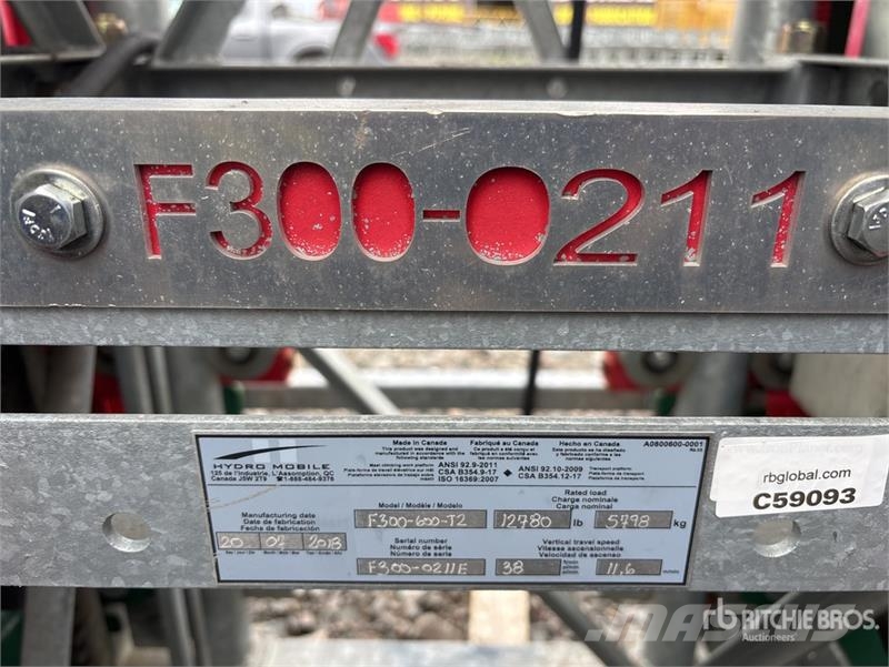  Hydro-Mobile F300-600 T2 Tower Sections and Electr Andamios