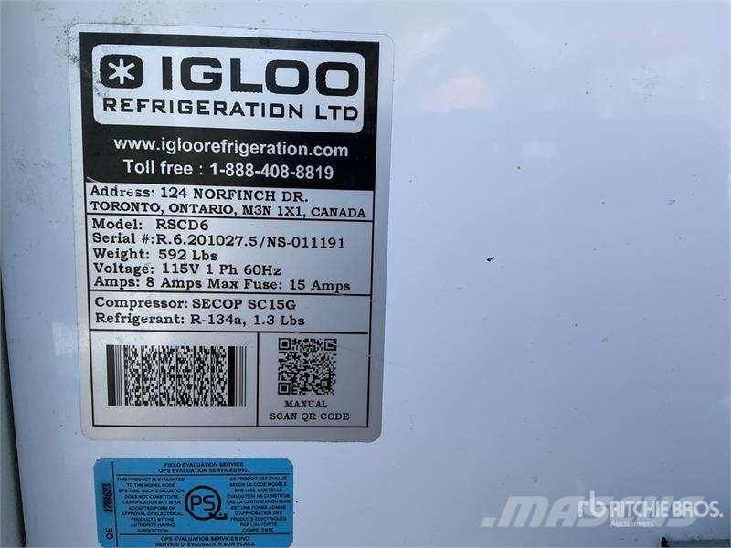 Igloo Display Refrigerator Andre komponenter