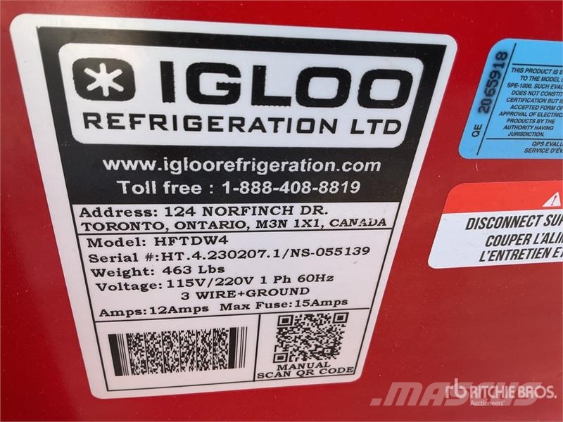  Igloo HFTDW4 Refrigerator Andre komponenter