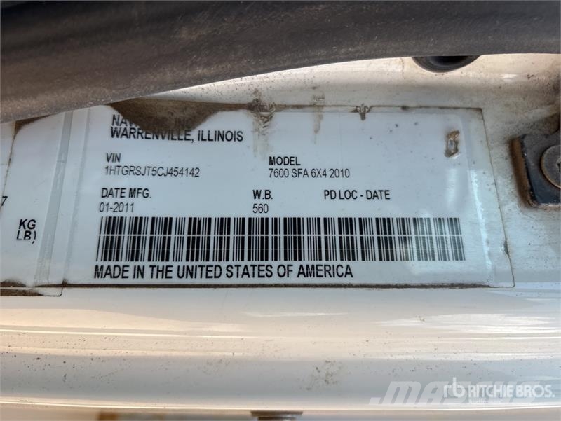 International WorkStar 7600 Camiones bañeras basculantes o volquetes