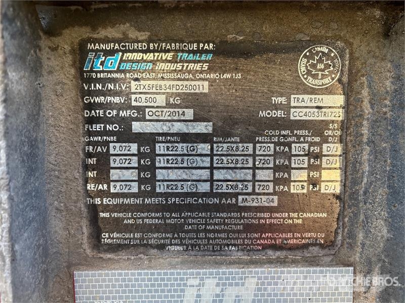 ITD Tri/A 40 ft - 53 ft Container Trailer Konténer keret / Konténeremelő pótkocsik