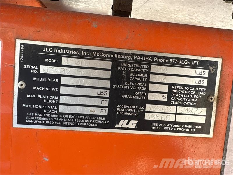 JLG 450AJ Series ll 4WD Dual Fuel Articulating Boom Li Коленчатые подъемники