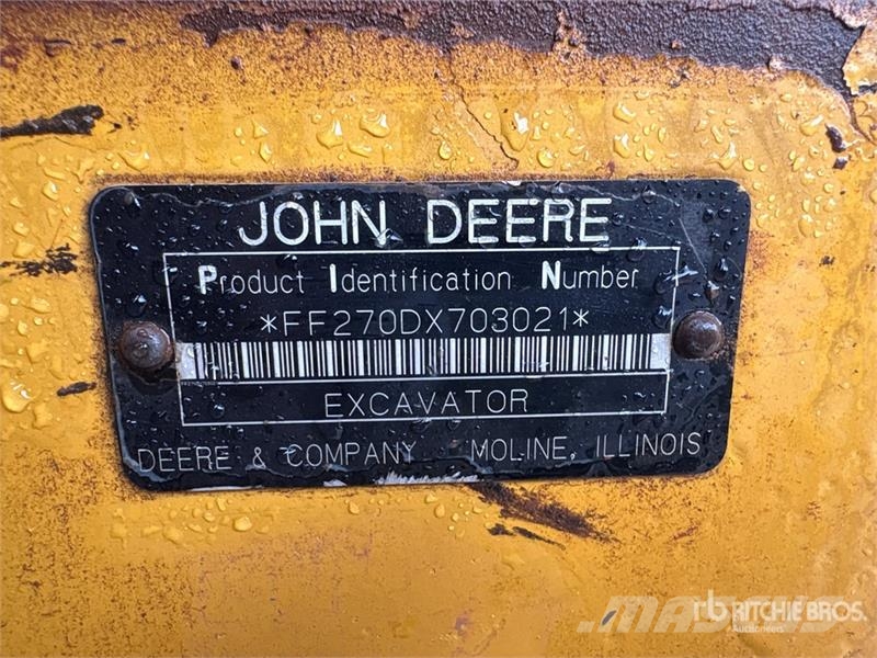 John Deere 270D LC Tracked Excavator Bagri goseničarji