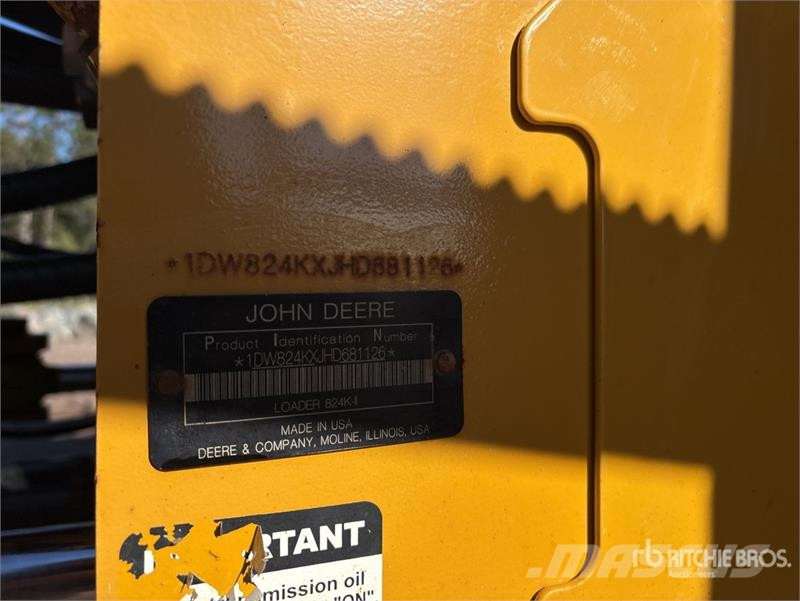 John Deere 824K Wheel Loader Kolové nakladače