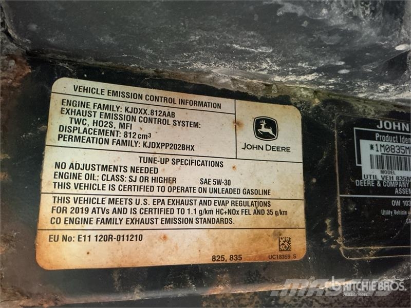 John Deere XUV835M 4x4 Utility Vehicle Pomožni stroji