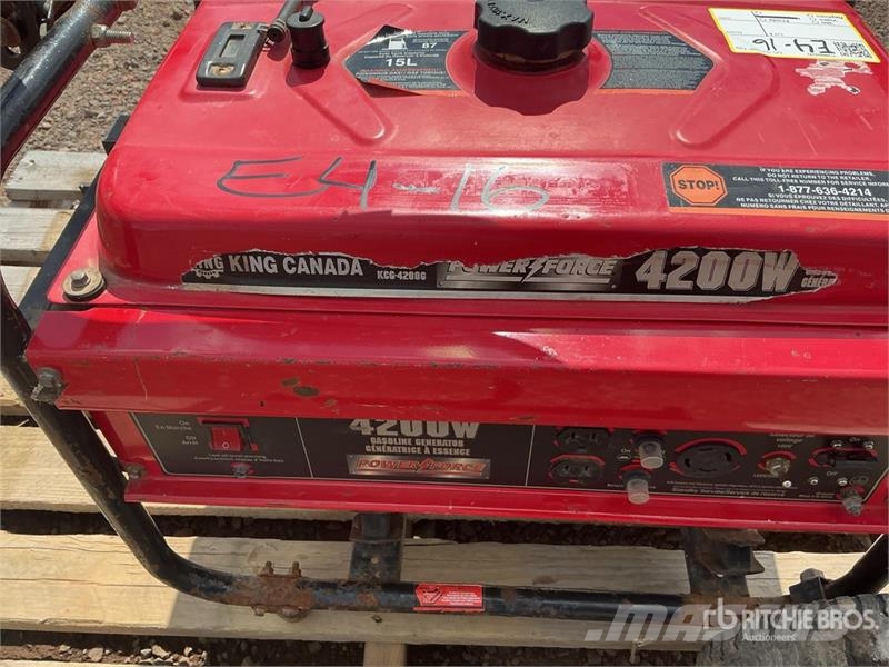 King Canada KCG-4200G 4.2 kW Portable Generator Set Overige generatoren