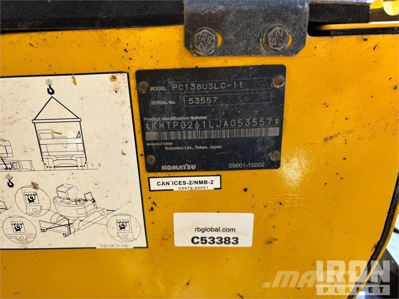 Komatsu PC138US LC-11 Tracked Excavator Raupenbagger