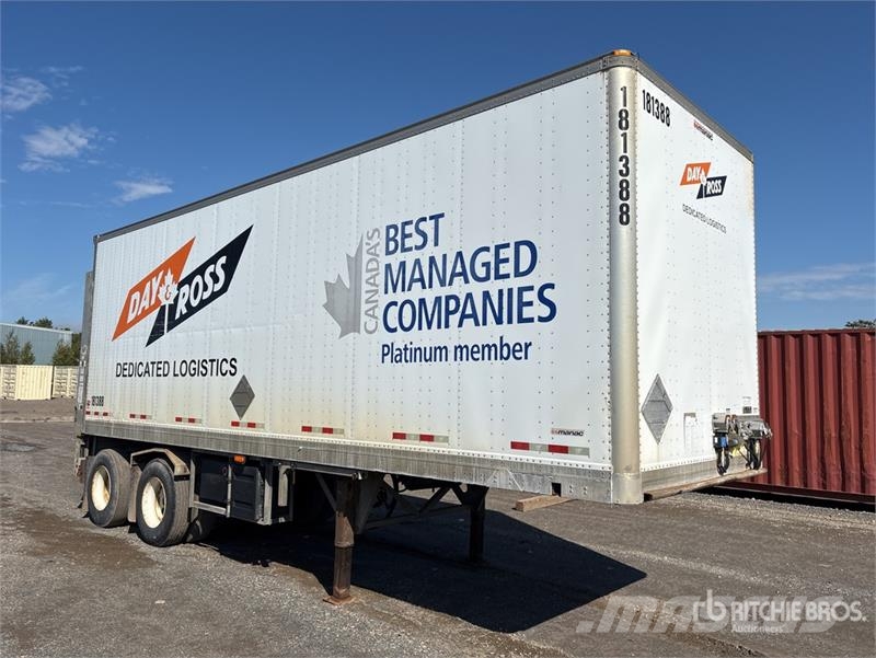 Manac 28 ft x 102 in Pup T/A Van Trailer Carrocería de caja