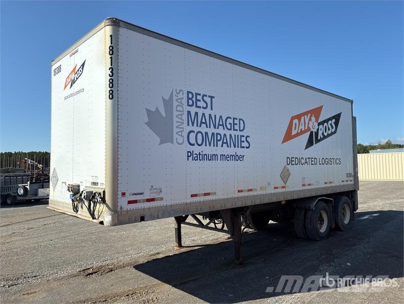 Manac 28 ft x 102 in Pup T/A Van Trailer Carrocería de caja